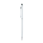 Bolígrafo metálico con puntero táctil y tinta azul Sleek Stylus BIC® color blanco