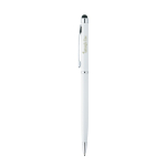 Bolígrafo metálico con puntero táctil y tinta azul Sleek Stylus BIC® color blanco