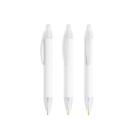 Bolígrafo de plástico con impresión 360º y tinta negra Wide Body Mini BIC® color blanco transparente