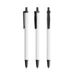 Bolígrafo de plástico reciclado con gran área de marcaje y tinta azul BIC® color negro