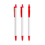 Bolígrafo de plástico reciclado con gran área de marcaje y tinta azul BIC® color rojo