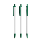 Bolígrafo de plástico reciclado con amplia impresión y tinta negra BIC® color verde