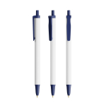 Bolígrafo de plástico reciclado con amplia impresión y tinta negra BIC® color azul marino