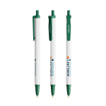 Bolígrafo de plástico reciclado con amplia impresión y tinta negra BIC®