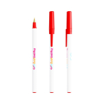 Bolígrafo de plástico reciclado con tapón y tinta azul Round Stic®BIC®