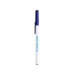 Bolígrafo de plástico reciclado con tapón y tinta azul Round Stic®BIC®