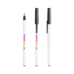 Bolígrafo de plástico clásico con tapón y tinta negra Round Stic BIC® color negro