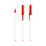 Bolígrafo de plástico clásico con tapón y tinta negra Round Stic BIC® color rojo