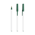Bolígrafo de plástico clásico con tapón y tinta negra Round Stic BIC® color verde
