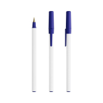 Bolígrafo de plástico clásico con tapón y tinta negra Round Stic BIC® color azul marino