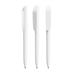 Bolígrafo reciclado con clip y escritura azul Super Clip Ecolutions BIC® color blanco