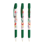 Bolígrafo de plástico reciclado con grip suave y tinta azul BIC® color verde