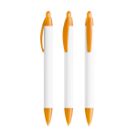Bolígrafo de plástico reciclado con perfil ancho y tinta azul BIC® color naranja transparente