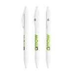 Bolígrafo de plástico reciclado con perfil ancho y tinta negra BIC® color blanco