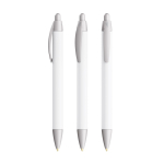 Bolígrafo de plástico reciclado con perfil ancho y tinta negra BIC® color plateado