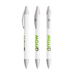 Bolígrafo de plástico reciclado con perfil ancho y tinta negra BIC® color plateado