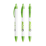 Bolígrafo de plástico reciclado con perfil ancho y tinta negra BIC® color verde transparente