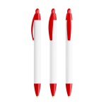 Bolígrafo de plástico reciclado con perfil ancho y tinta negra BIC® color rojo transparente