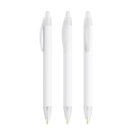 Bolígrafo de plástico reciclado con perfil ancho y tinta negra BIC® color blanco transparente