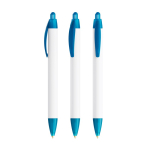 Bolígrafo de plástico reciclado con perfil ancho y tinta negra BIC® color azul claro transparente