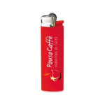 Mechero de plástico con diseño fino y llama estable BIC® J23 color rojo