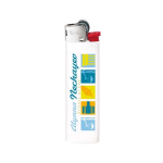 Mechero de plástico con diseño fino y llama estable BIC® J23 color blanco