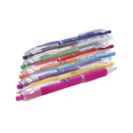 Bolígrafo de plástico con cuerpo translúcido y tinta azul Click BIC® color azul vista trasera