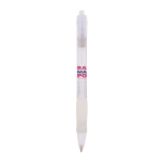 Bolígrafo de plástico con cuerpo translúcido y tinta azul Click BIC® color blanco