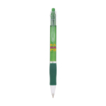 Bolígrafo de plástico con cuerpo translúcido y tinta azul Click BIC® color verde