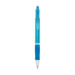 Bolígrafo de plástico con cuerpo translúcido y tinta azul Click BIC® color azul cian
