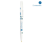 Bolígrafo biodegradable con protección antibacteriana y tinta azul BIC® color blanco
