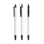 Bolígrafo de plástico reciclado con puntero táctil y tinta negra BIC® color negro