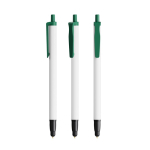 Bolígrafo de plástico reciclado con puntero táctil y tinta negra BIC® color verde