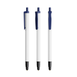 Bolígrafo de plástico reciclado con puntero táctil y tinta negra BIC® color azul marino