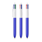 Bolígrafo de plástico estilo glaseado con tinta en 4 colores BIC® color azul