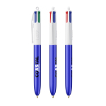 Bolígrafo de plástico estilo glaseado con tinta en 4 colores BIC® color azul