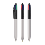 Bolígrafo de plástico estilo glaseado con tinta en 4 colores BIC® color negro/gris