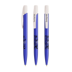Bolígrafo de plástico con clip robusto y tinta azul Media Clic Glacé BIC® color azul