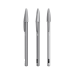 Bolígrafo metálico mate recargable con tinta negra Cristal® ReNew BIC® color plateado brillante