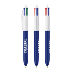 Bolígrafo de plástico de tacto suave con tinta de 4 colores BIC® color azul marino