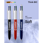 Bolígrafo de plástico de tacto suave con tinta de 4 colores BIC®