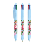 Bolígrafo de plástico con acabado pastel y tinta de 4 colores BIC® color azul pastel