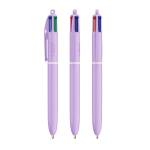 Bolígrafo de plástico con acabado pastel y tinta de 4 colores BIC® color lila