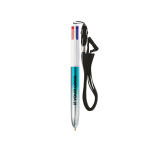 Bolígrafo de plástico bicolor metalizado y tinta de 4 colores BIC® vista principal