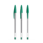 Bolígrafo de plástico transparente clásico con tinta roja BIC® Cristal®