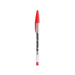 Bolígrafo de plástico transparente clásico con tinta roja BIC® Cristal® vista principal