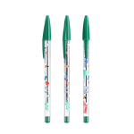 Bolígrafo de plástico transparente clásico con tinta azul BIC® Cristal®