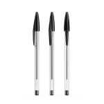 Bolígrafo de plástico transparente clásico con tinta verde BIC® Cristal®