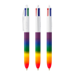 Bolígrafo de plástico estilo arcoiris con tinta de 4 colores BIC® color multicolor