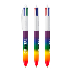 Bolígrafo de plástico estilo arcoiris con tinta de 4 colores BIC® color multicolor